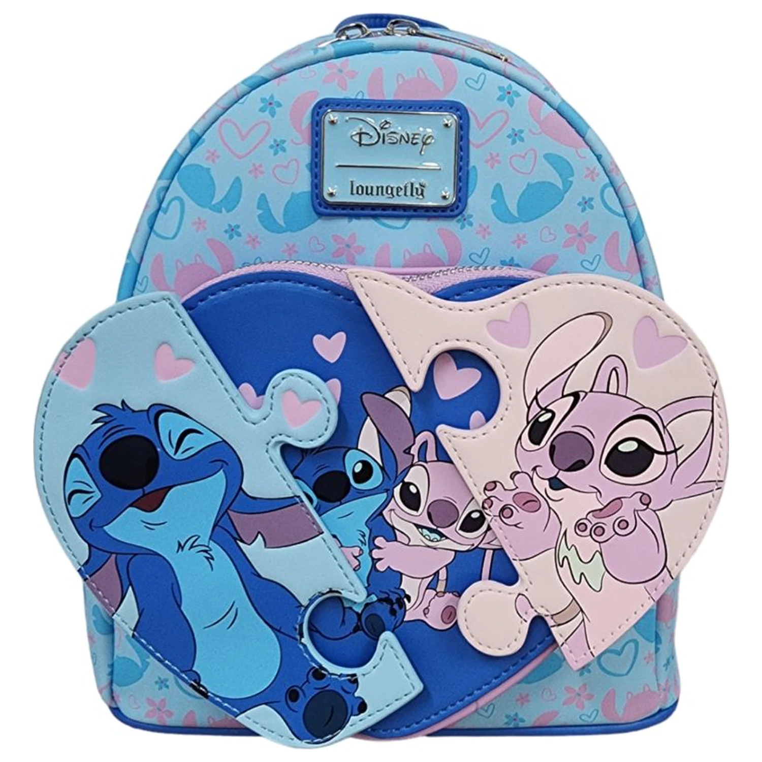 DISNEY Stitch & Angel Mini nahrbtnik LoungeFly Exclusive Edition fotografija izdelka