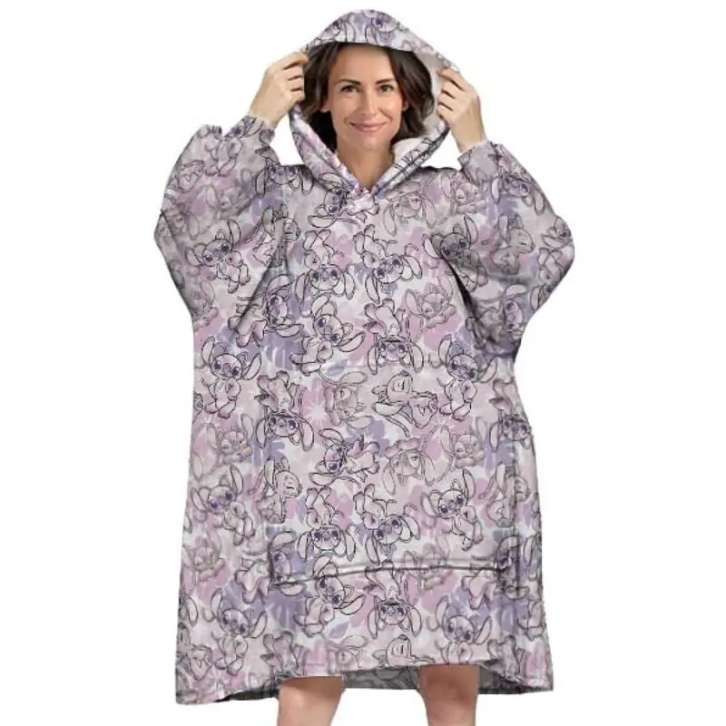 Disney Stitch Angel prevelika jopa plašč za odrasle, koralna fotografija izdelka