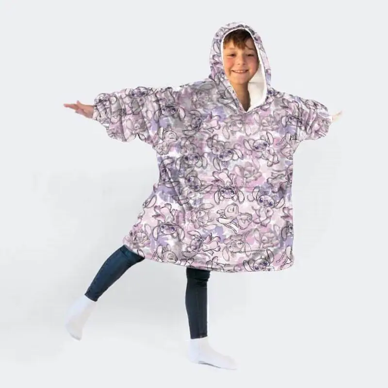Disney Stitch Angel oversize jopica plašč za otroke koralne barve fotografija izdelka