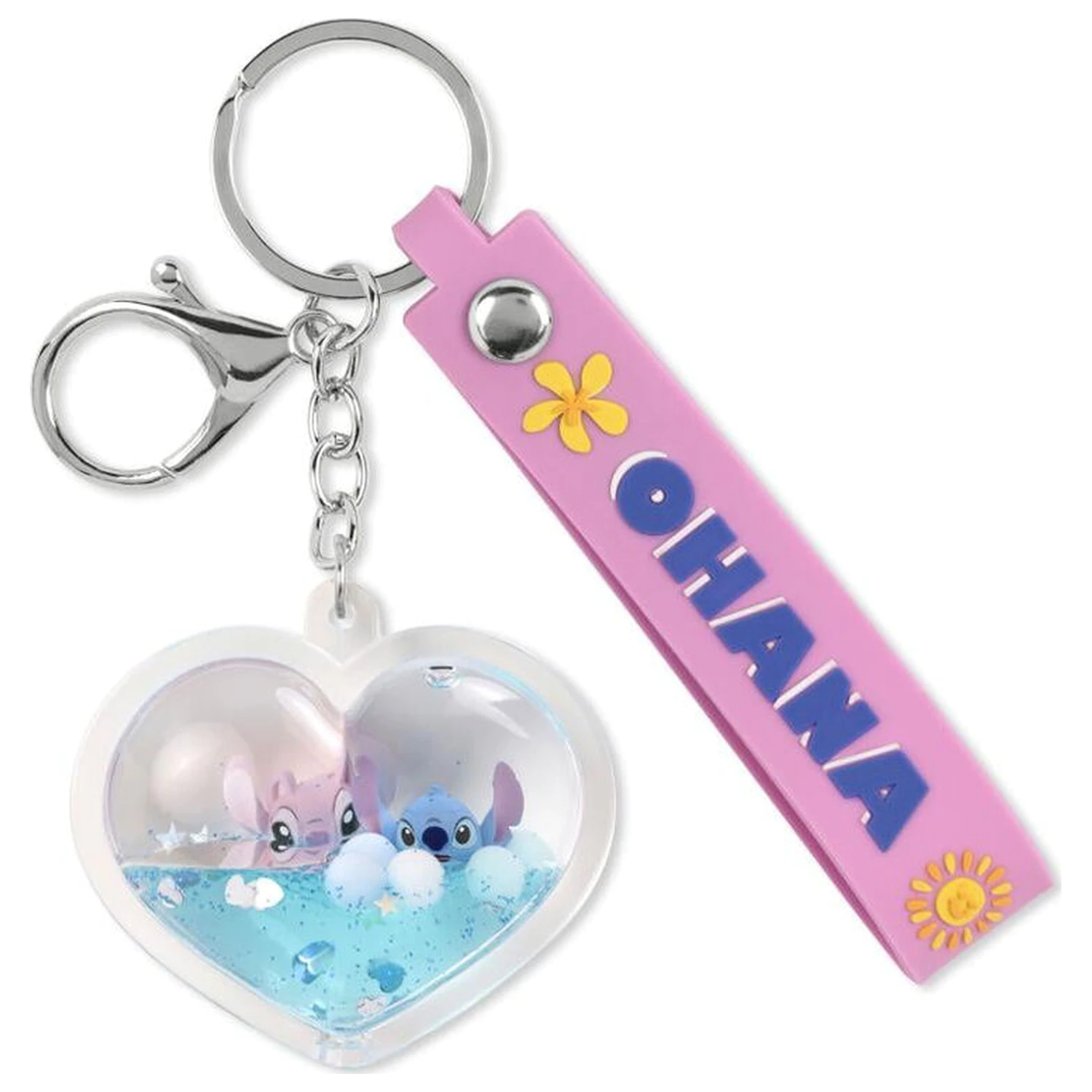 Disney Stitch & Angel Ohana Heart obesek za ključe fotografija izdelka