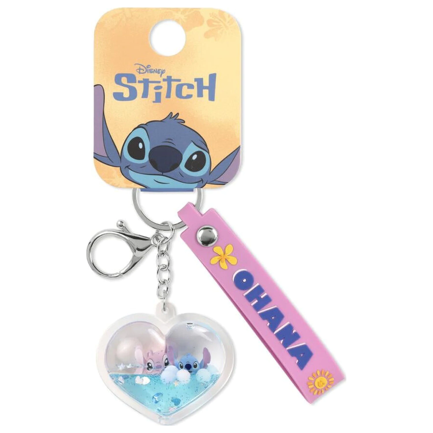 Disney Stitch & Angel Ohana Heart obesek za ključe fotografija izdelka