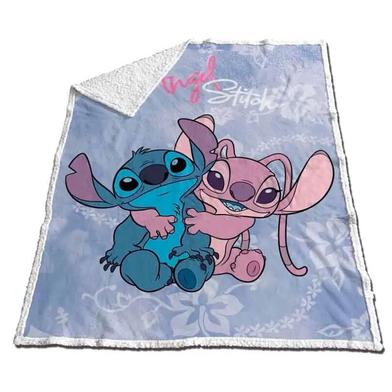 Disney Stitch & Angel Coral sherpa odeja 130x170cm fotografija izdelka