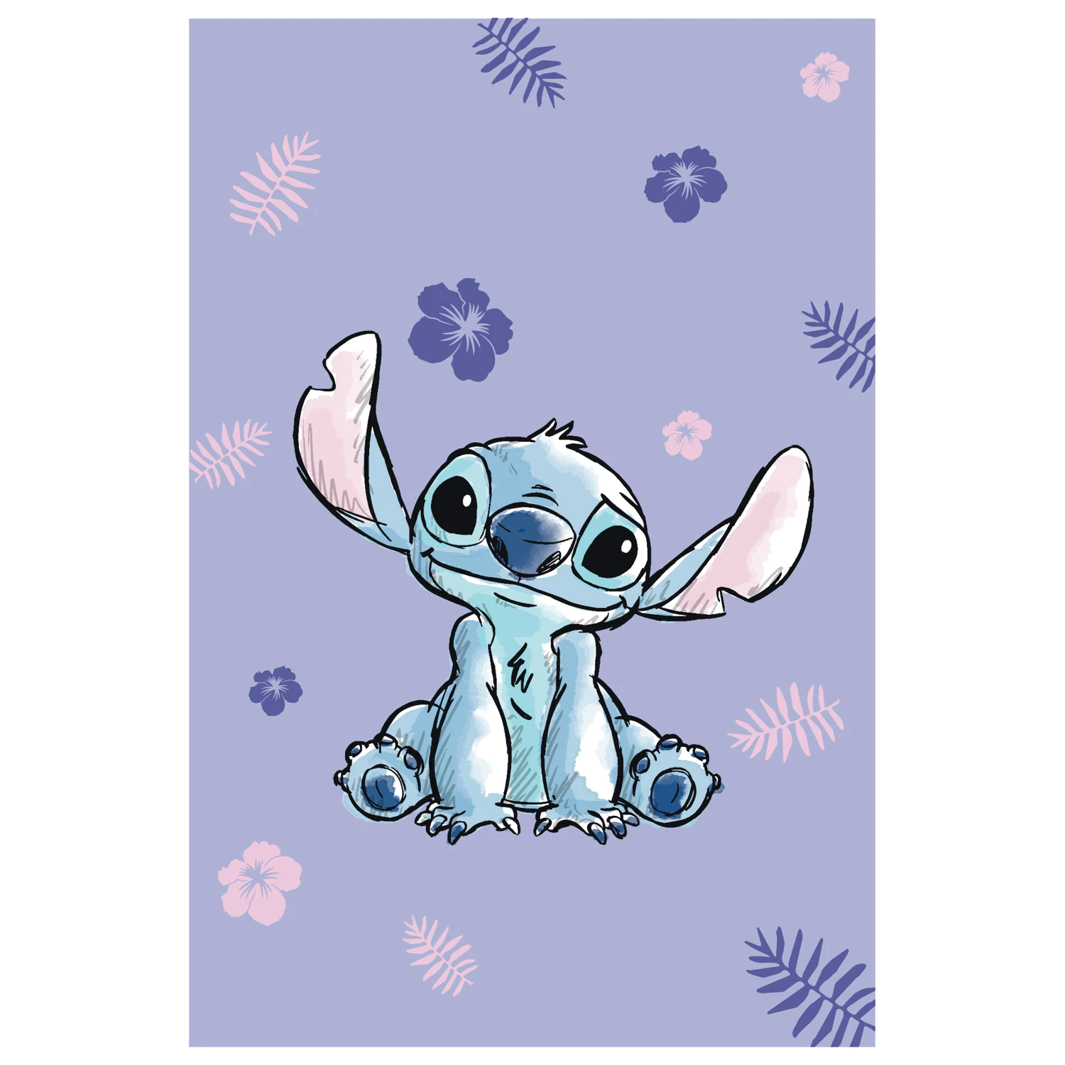Disney Stitch Blooming Mikro Vlaknena Odeja 100x150cm fotografija izdelka