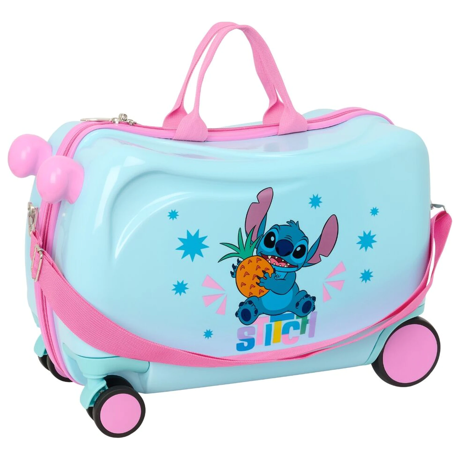 Disney Stitch svetla ABS potovalna torba na kolesih 44 cm fotografija izdelka