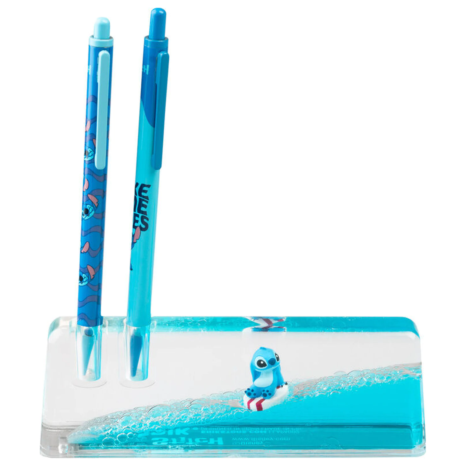 Disney Stitch set svinčnika, kemičnega svinčnika in akrilnega stojala fotografija izdelka