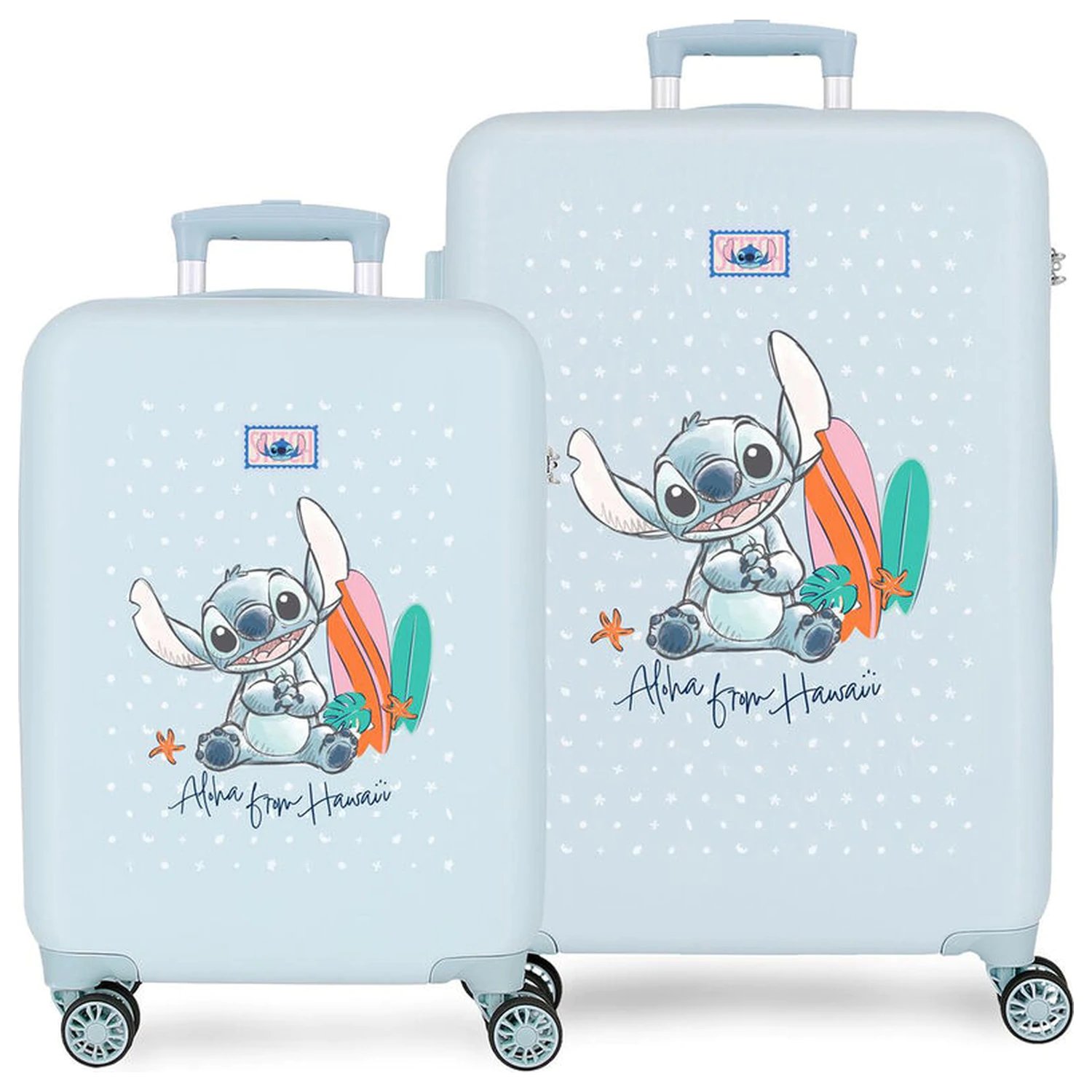 Disney Stitch From Hawai ABS 2-delni komplet kovčkov na kolesih 55/65cm fotografija izdelka