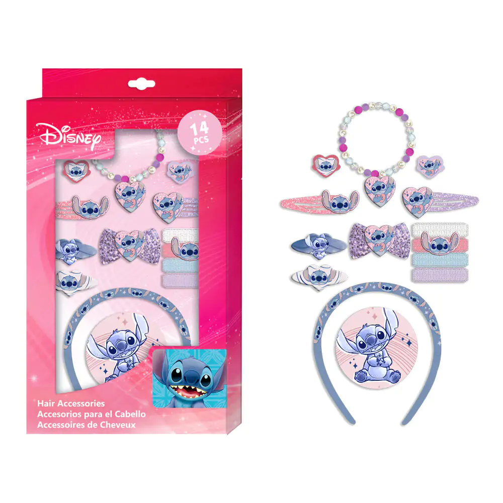 Disney Stitch set dodatkov za lase 14 kosov fotografija izdelka