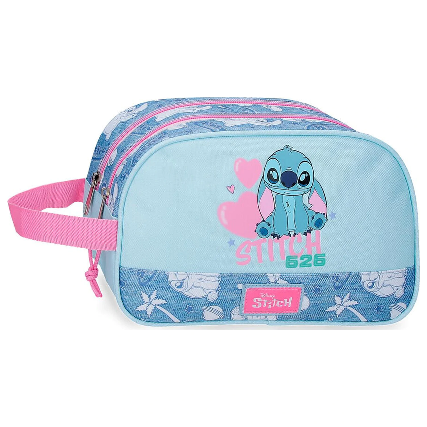 Disney Stitch Hearts prilagodljiva toaletna torbica fotografija izdelka