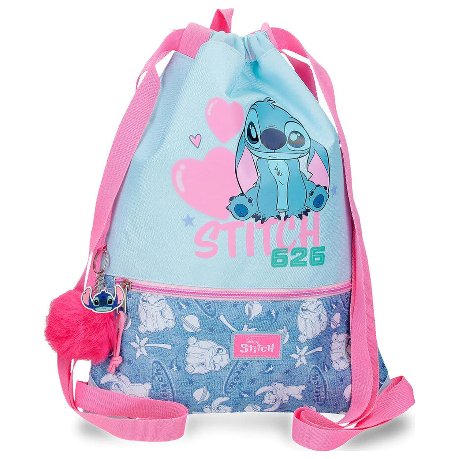 Disney Stitch Hearts telovadna torba 46cm fotografija izdelka