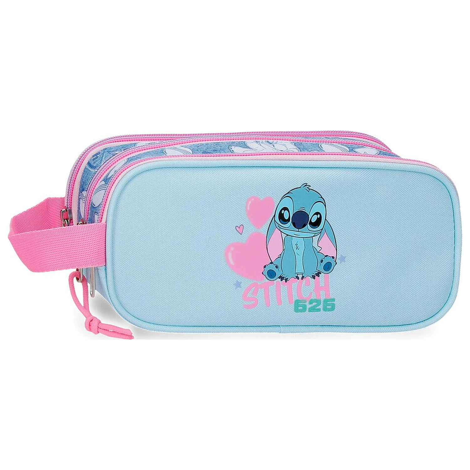 Disney Stitch Hearts trojna kozmetična torbica fotografija izdelka