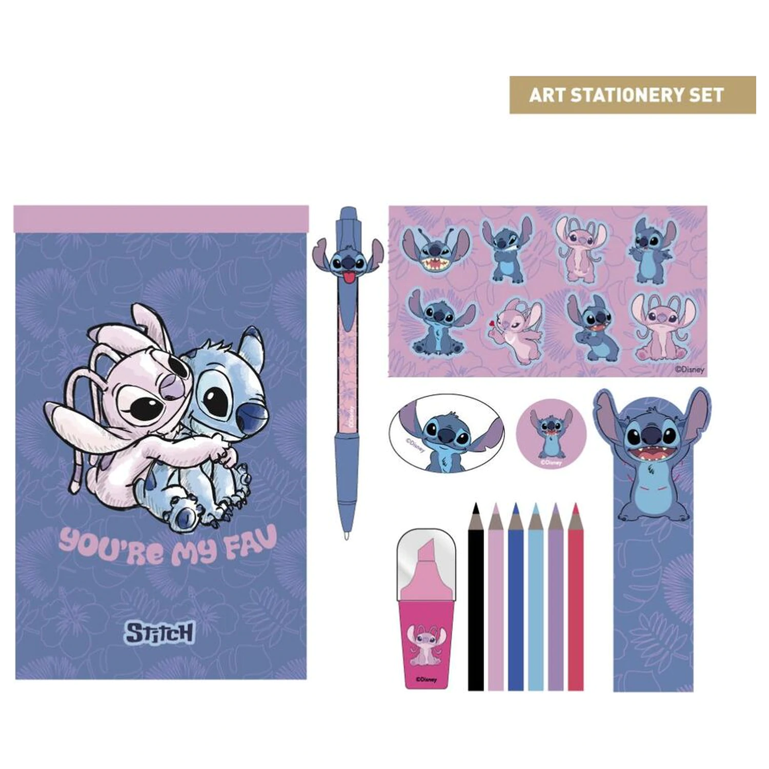 Disney Stitch pisarniški set fotografija izdelka