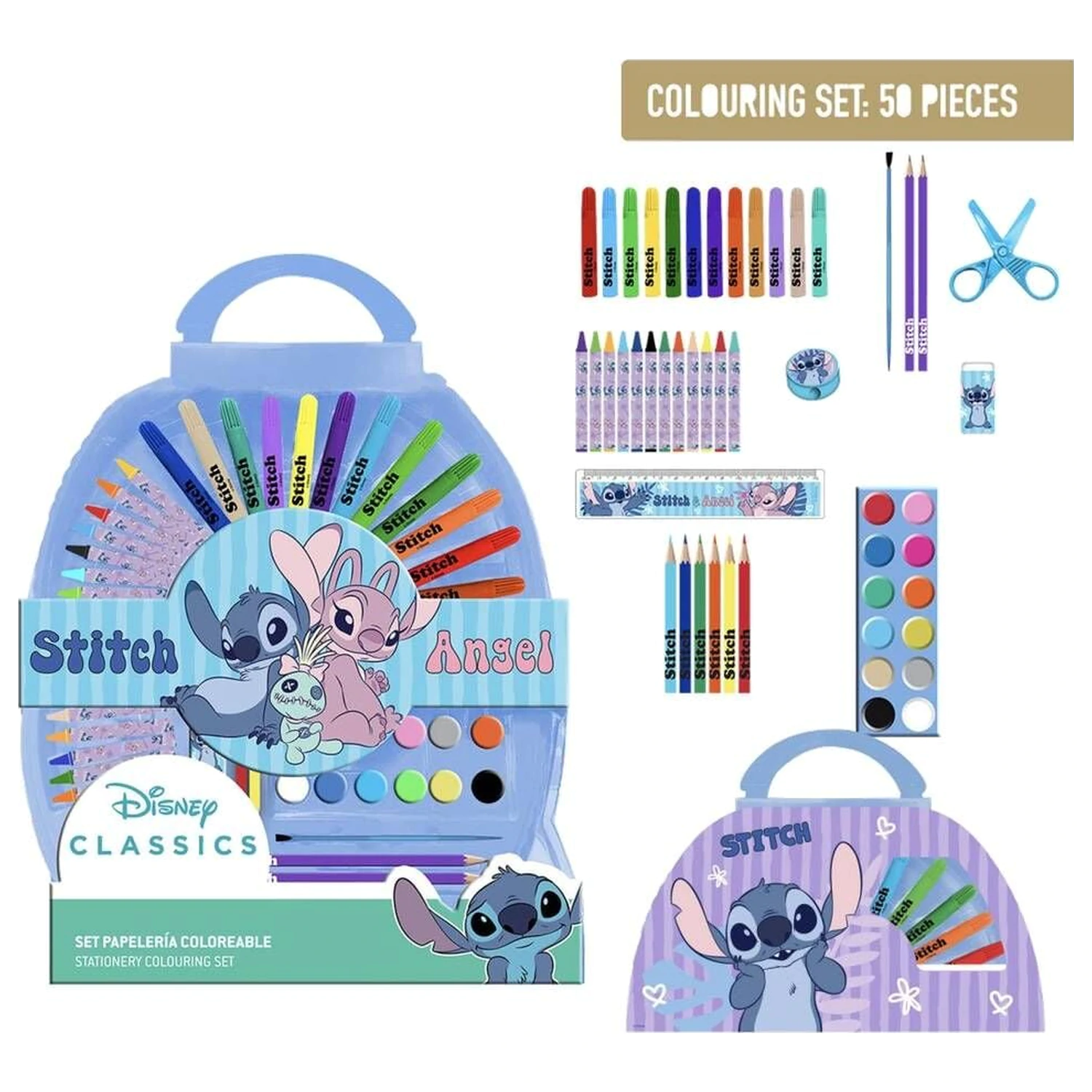 Disney Stitch pisarniški set 50 kosov fotografija izdelka