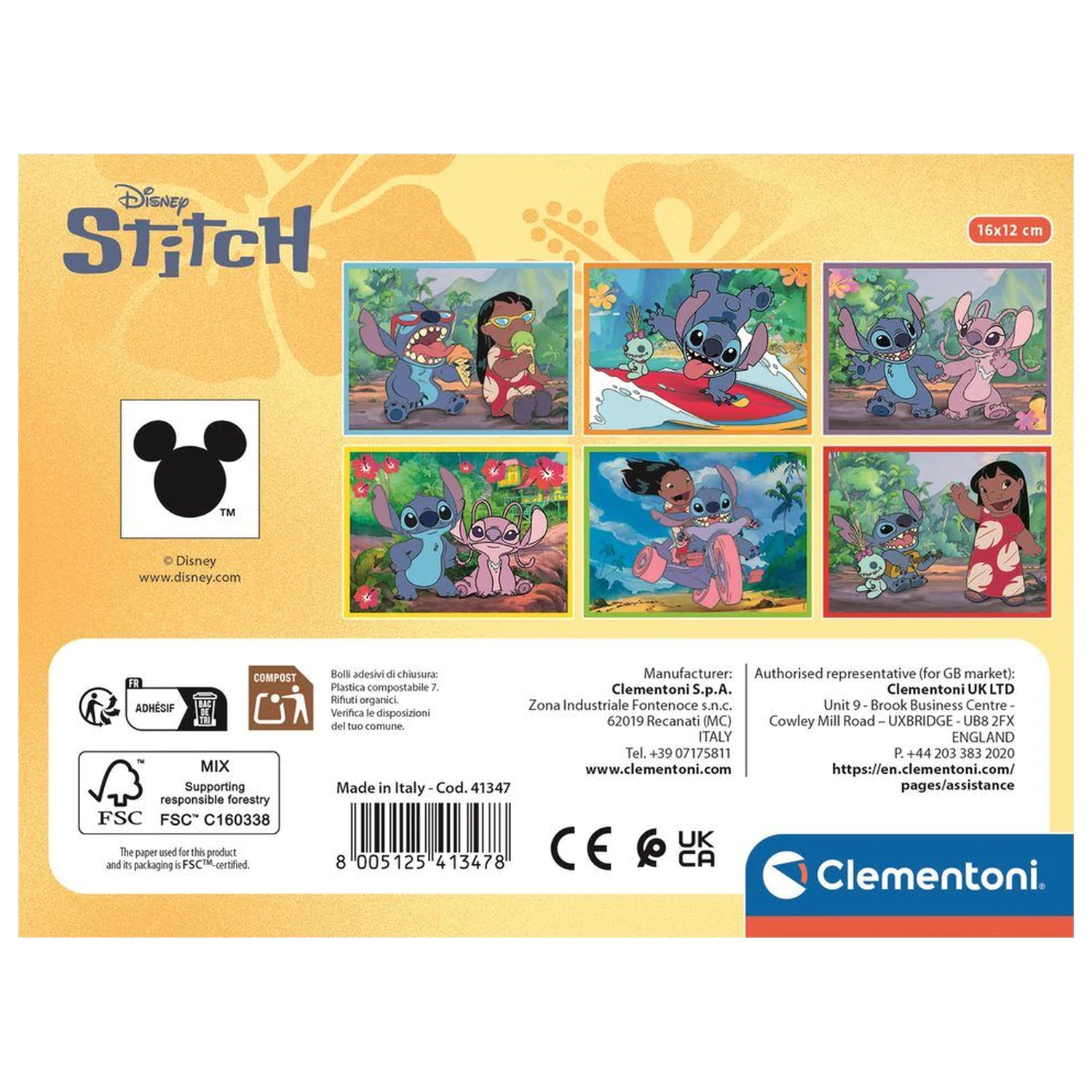 Disney Stitch Moje prve kocke sestavljanka 3-6-9-12 kosov fotografija izdelka