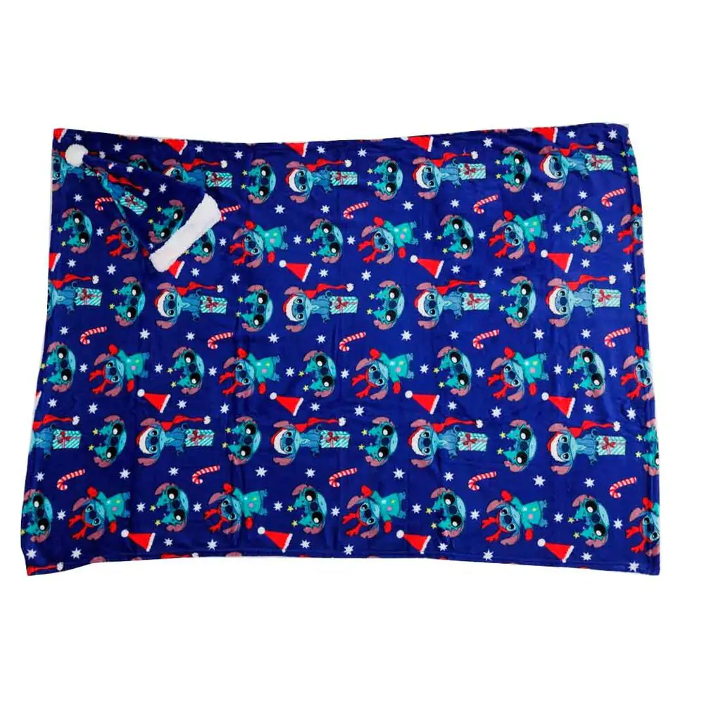 Disney Stitch Koralna odeja + komplet kapa fotografija izdelka