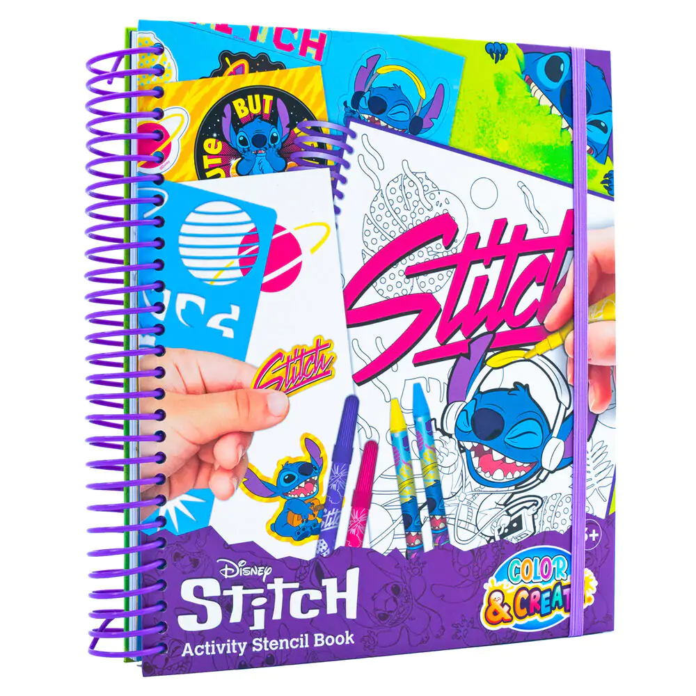 Disney Stitch pobarvanka s šablonami za ustvarjanje fotografija izdelka