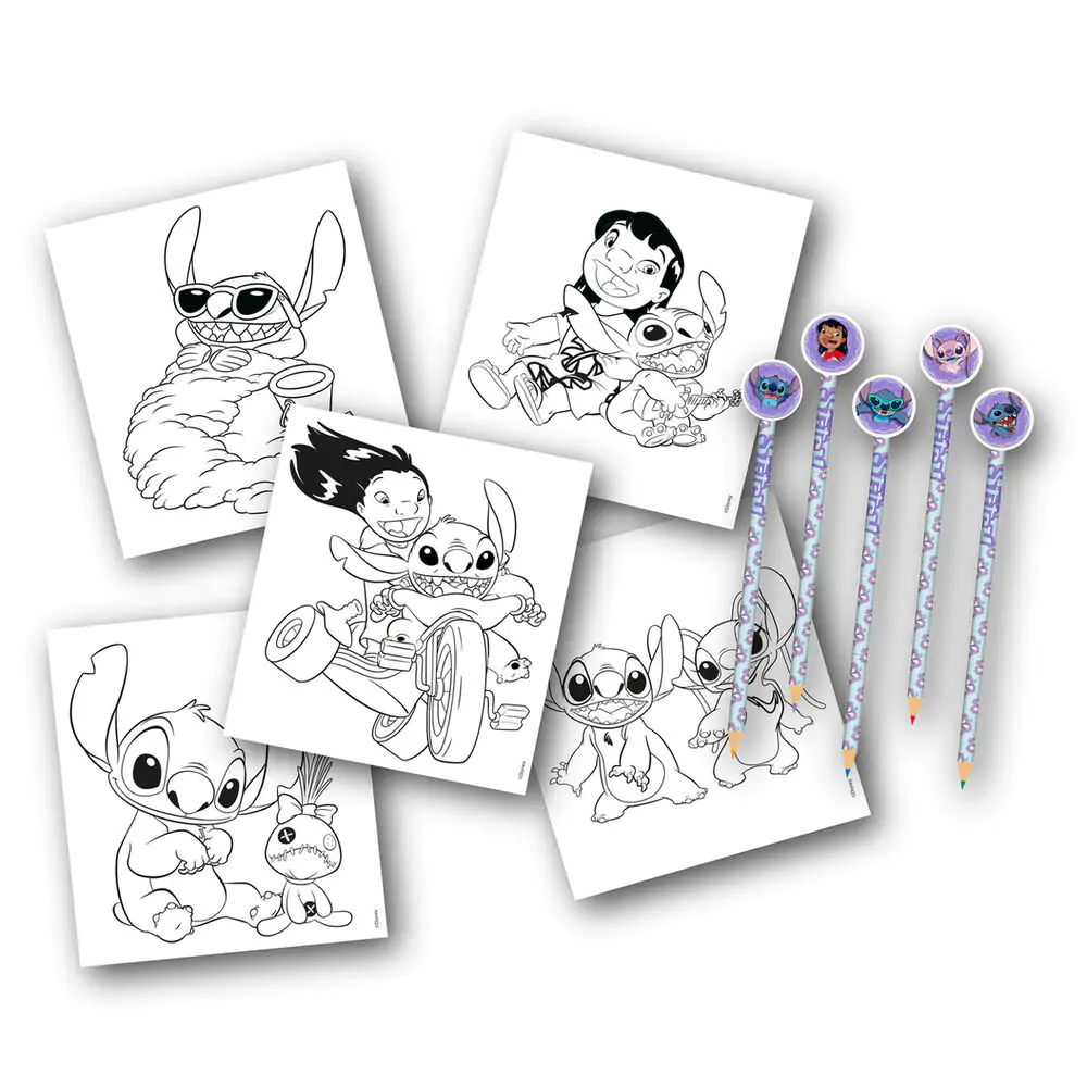Disney Stitch pobarvanka s svinčniki in radirkami fotografija izdelka