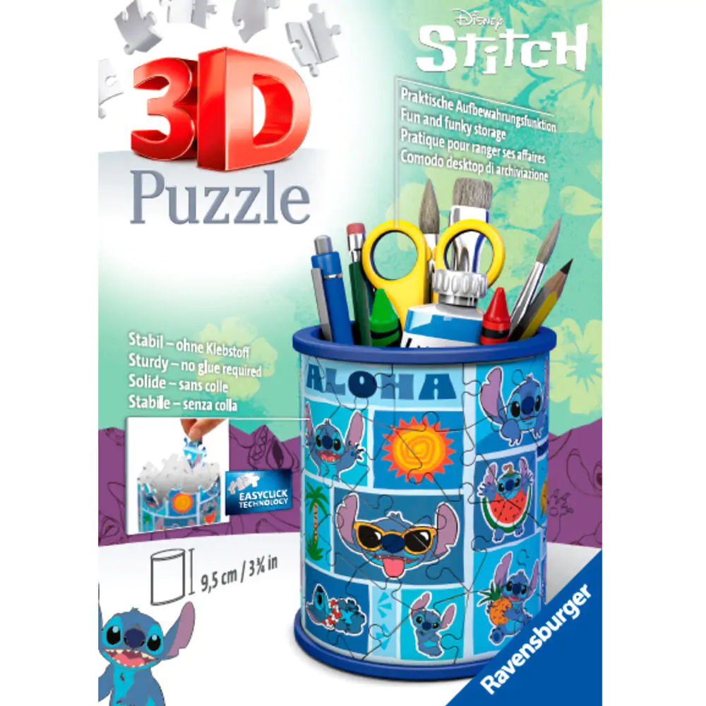 Disney Stitch pencil holders 3D sestavljanka 54 kosov fotografija izdelka