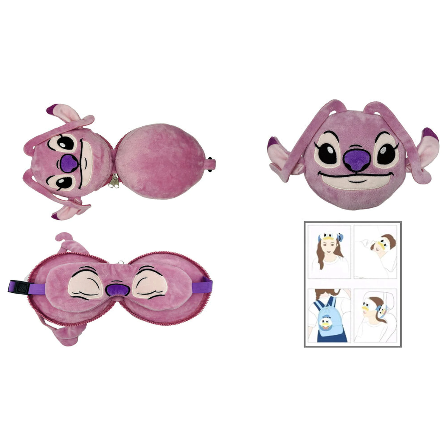 Disney Stitch potovalna blazina + maska fotografija izdelka