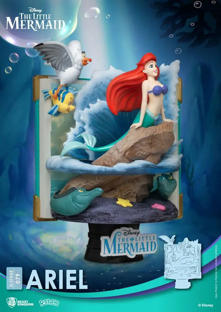 Disney Story Book Series D-Stage PVC Diorama Ariel 15 cm fotografija izdelka