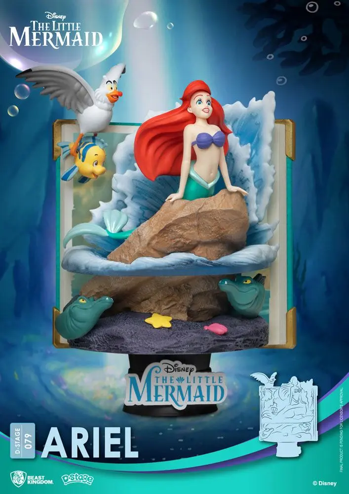Disney Story Book Series D-Stage PVC Diorama Ariel 15 cm fotografija izdelka