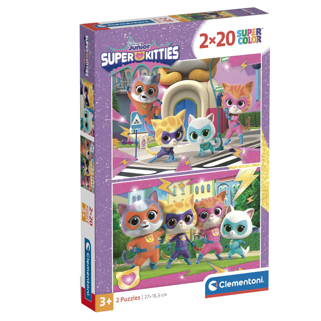 Disney SuperKitties sestavljanka 2x20 kosov fotografija izdelka
