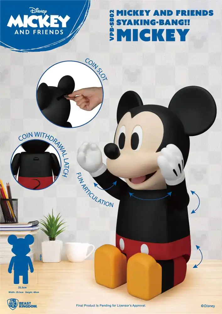 Disney Syaing Bang Vinil Banka Mickey and Friends Mickey 48 cm fotografija izdelka