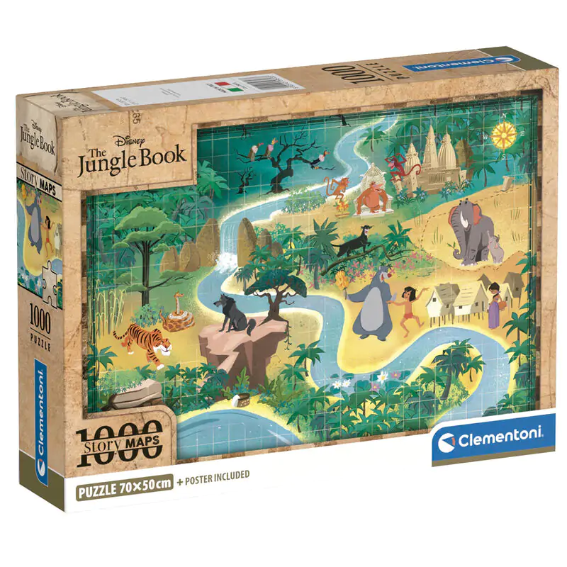 Disney The Jungle Book Map sestavljanka 1000 kosov fotografija izdelka