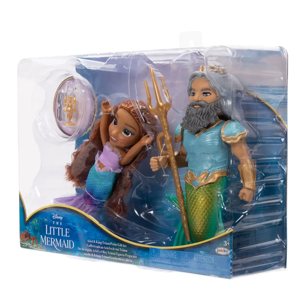 Disney The Little Mermaid Ariel + Triton punčka 15 cm fotografija izdelka