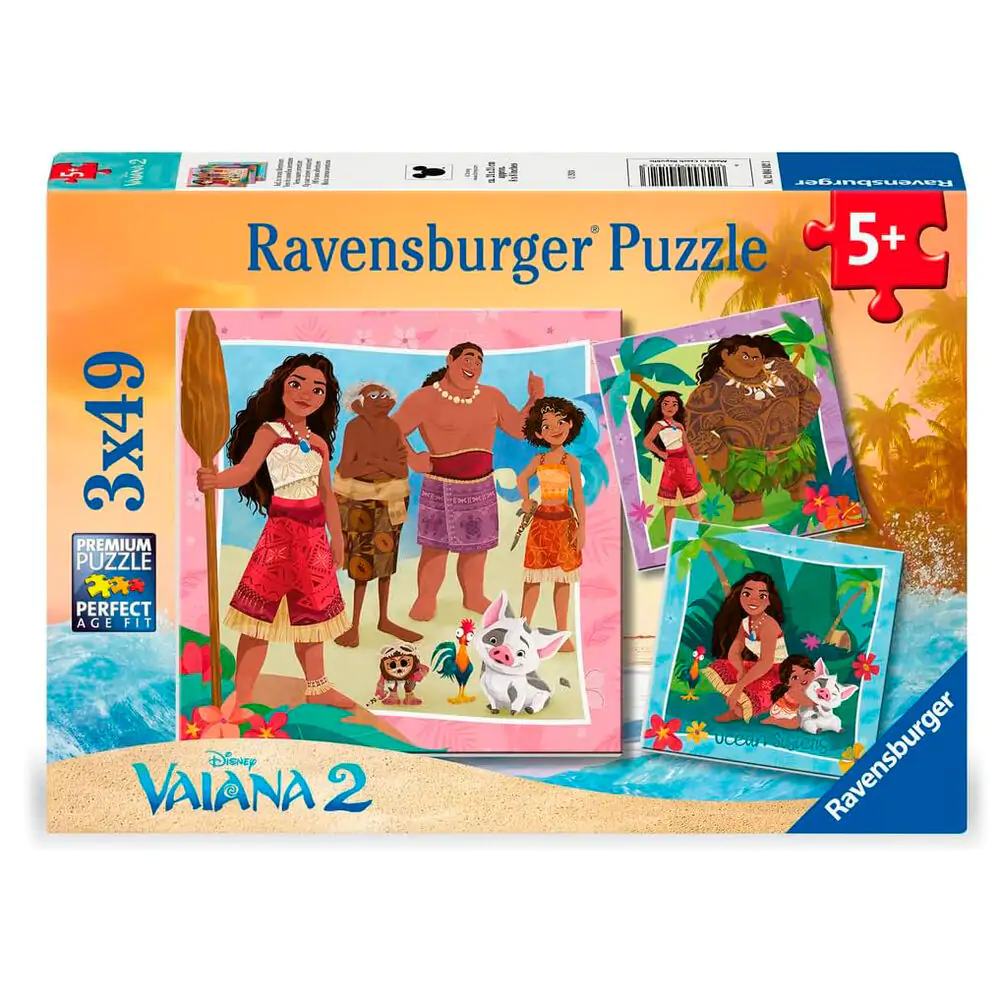 Disney Vaiana 2 sestavljanka 3x49 kosov fotografija izdelka
