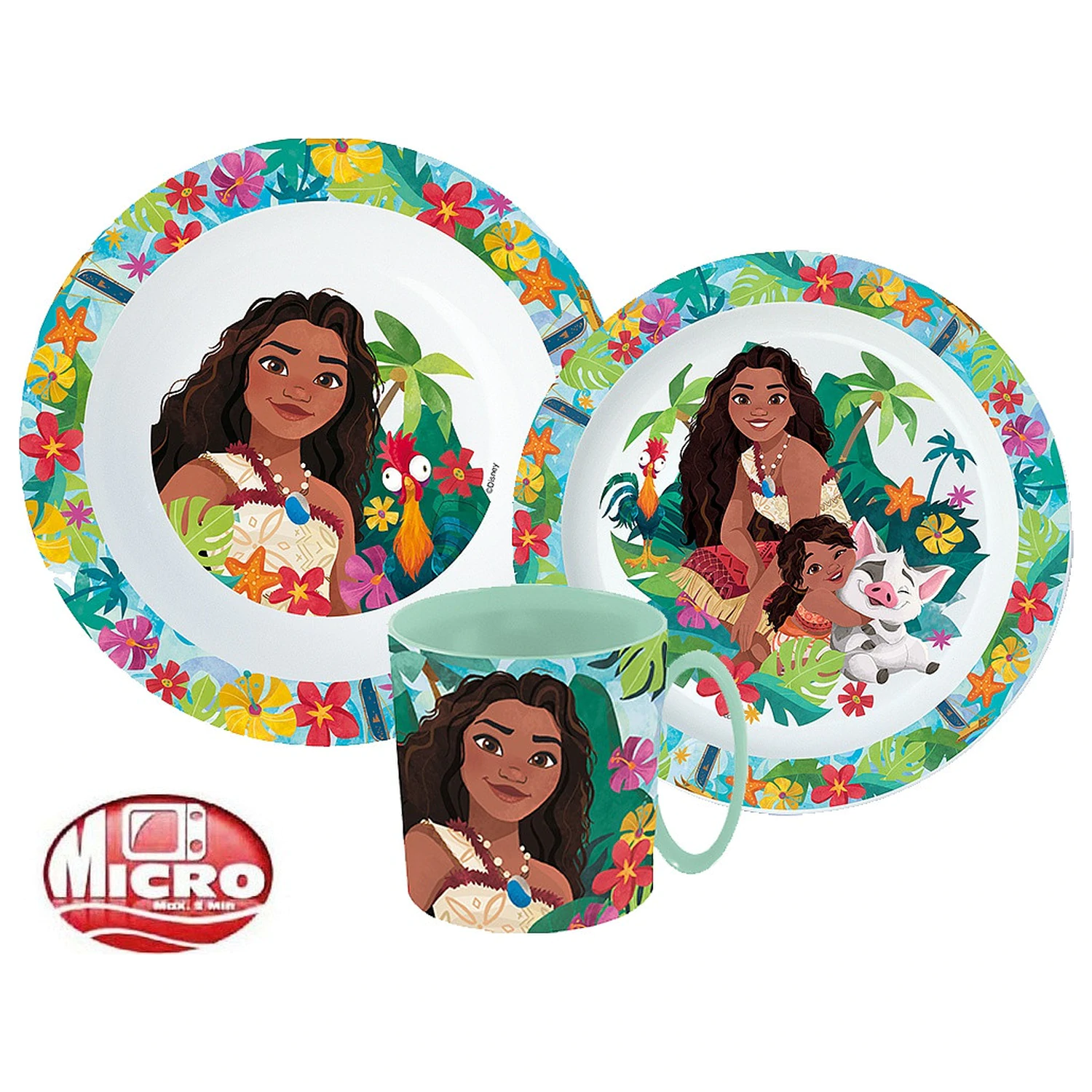 Disney Moana Lagoon jedilni set, mikro plastični set s skodelico fotografija izdelka