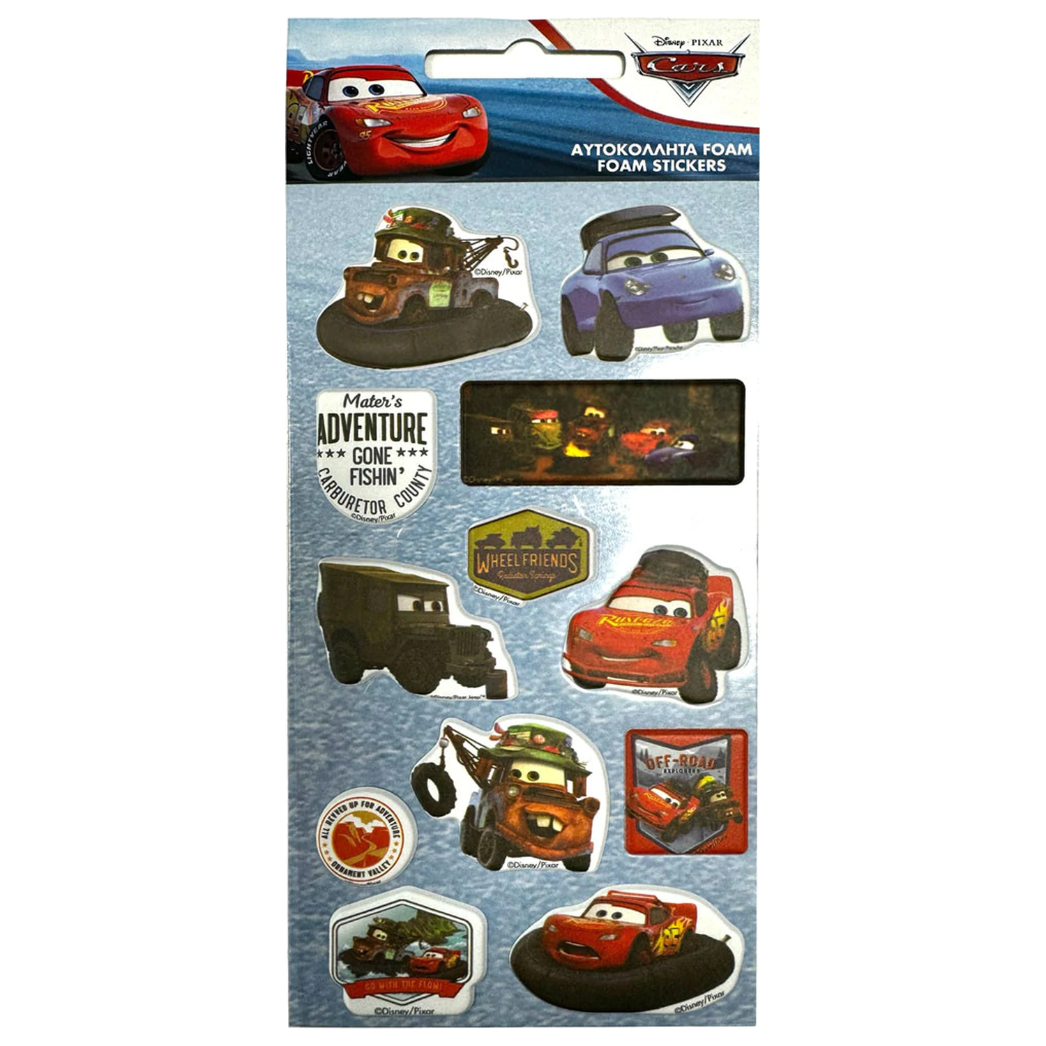 Disney Cars Adventure Puffy Penast Set Nalepk fotografija izdelka