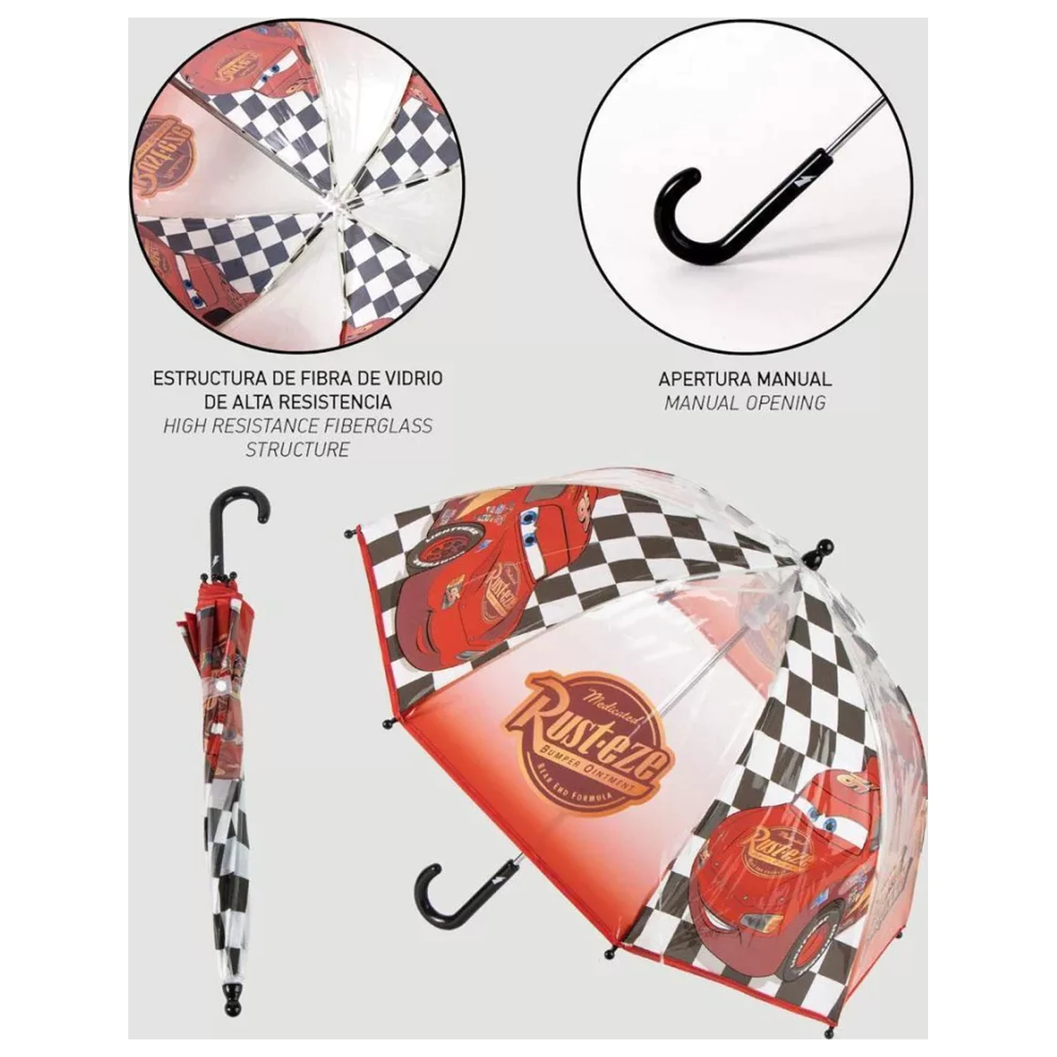 Disney Cars Flag Otroški Prozoren Dežnik fotografija izdelka