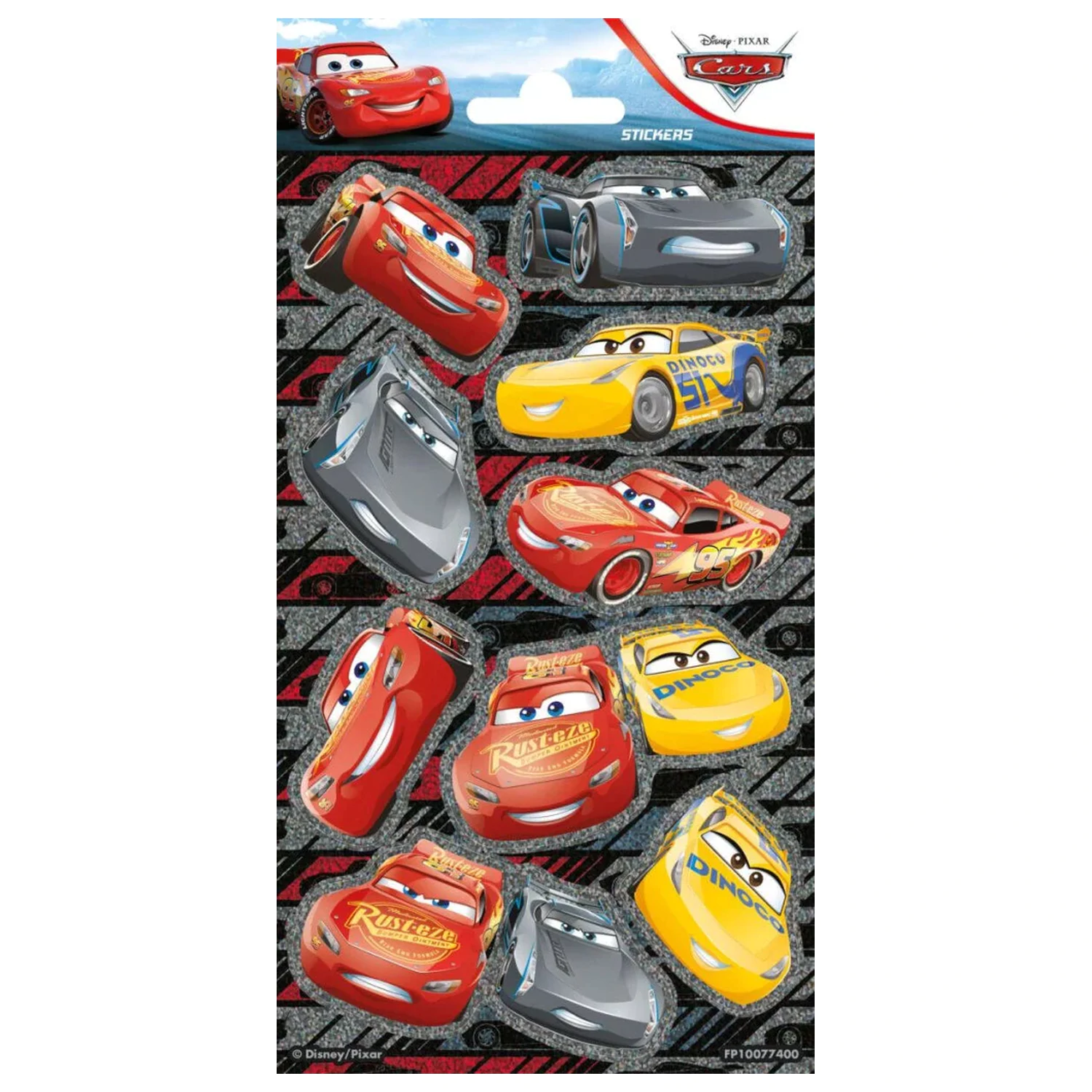 Disney Cars Dirkaška holografska nalepka fotografija izdelka