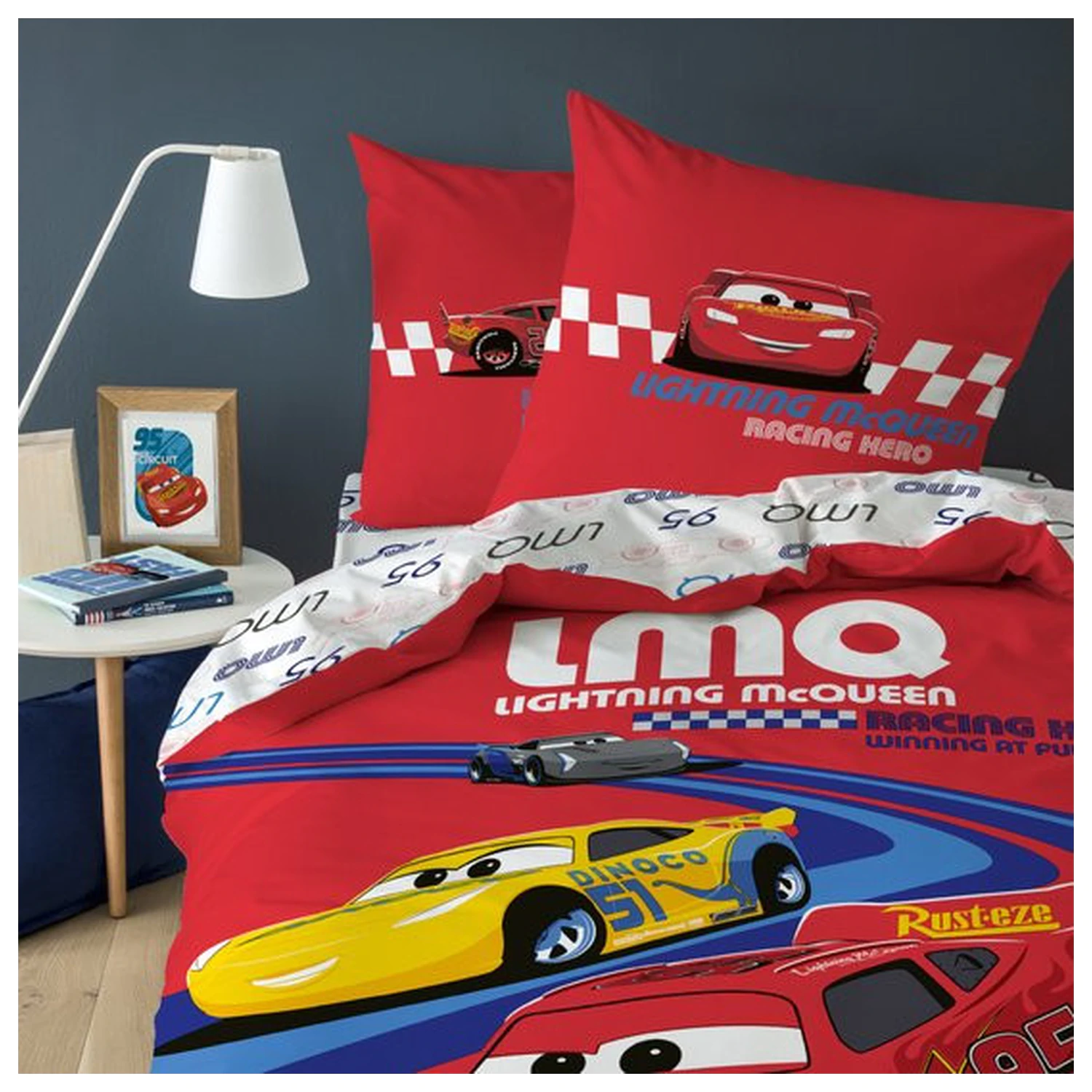 Disney Cars Racing Hero otroška, predšolska prevleka za odejo fotografija izdelka