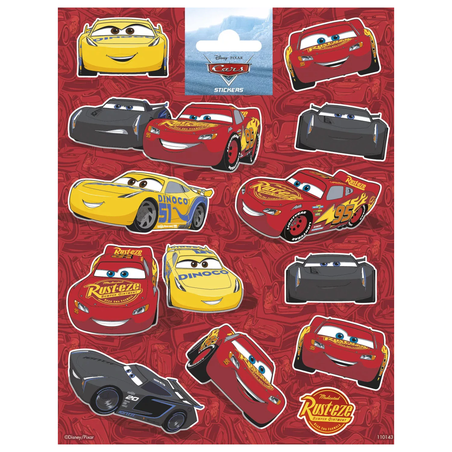 Disney Cars Rdeča nalepka fotografija izdelka