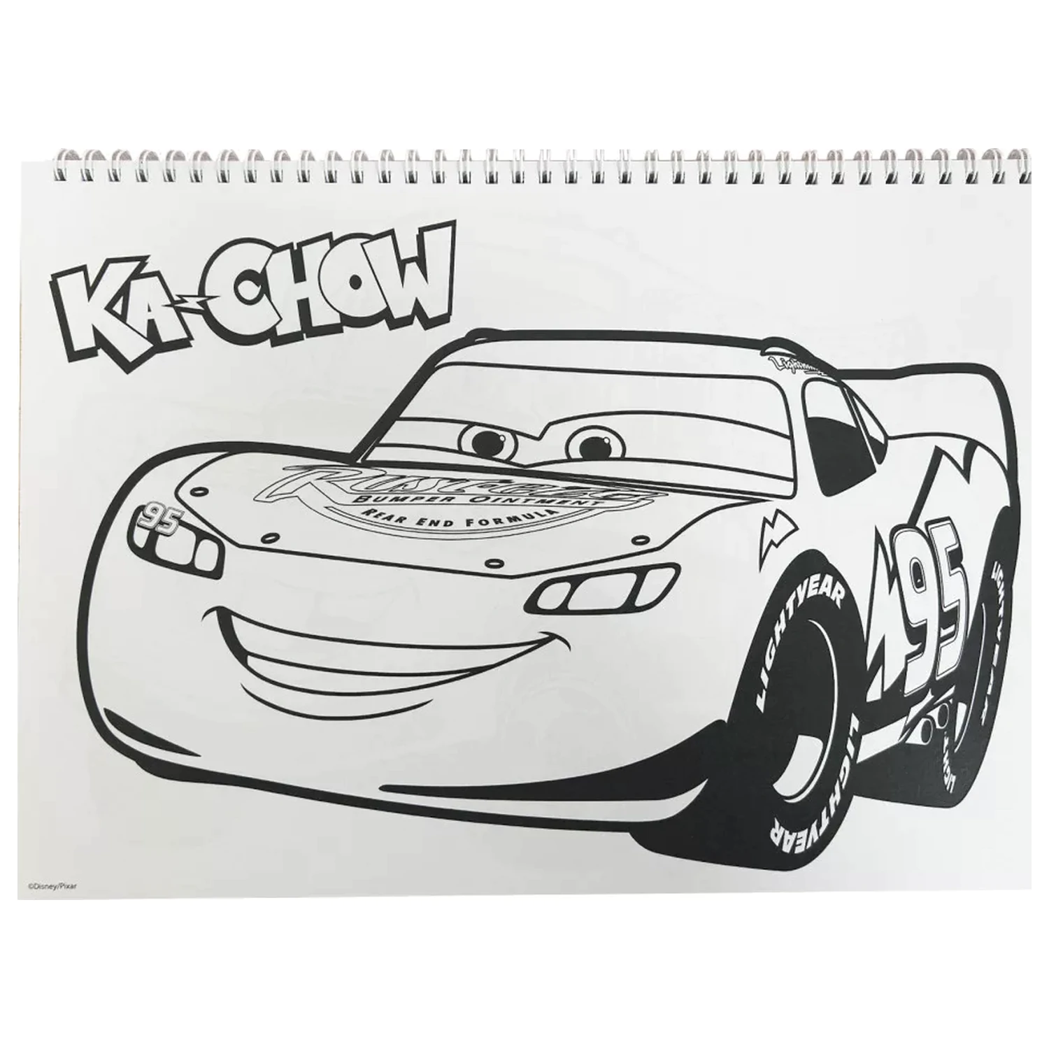 Disney Cars Roaring A/4 Spirani skicirka, 40 listov z nalepkami fotografija izdelka