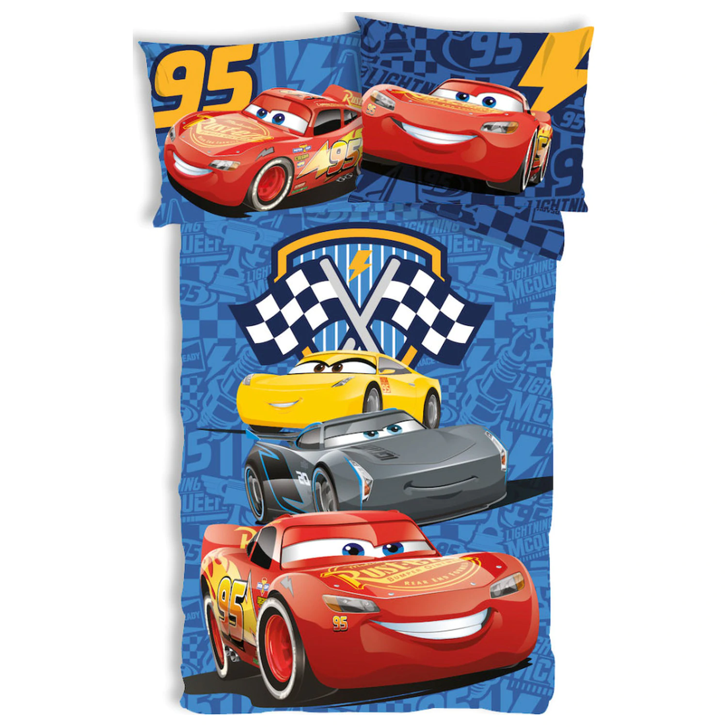 Disney Cars Track Stars otroška prevleka za odejo za malčke fotografija izdelka