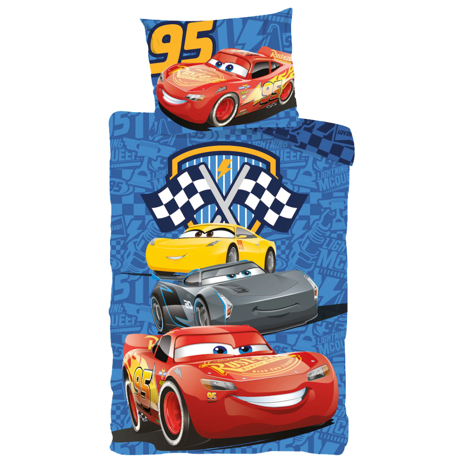 Disney Cars Track Stars otroška prevleka za odejo za malčke fotografija izdelka