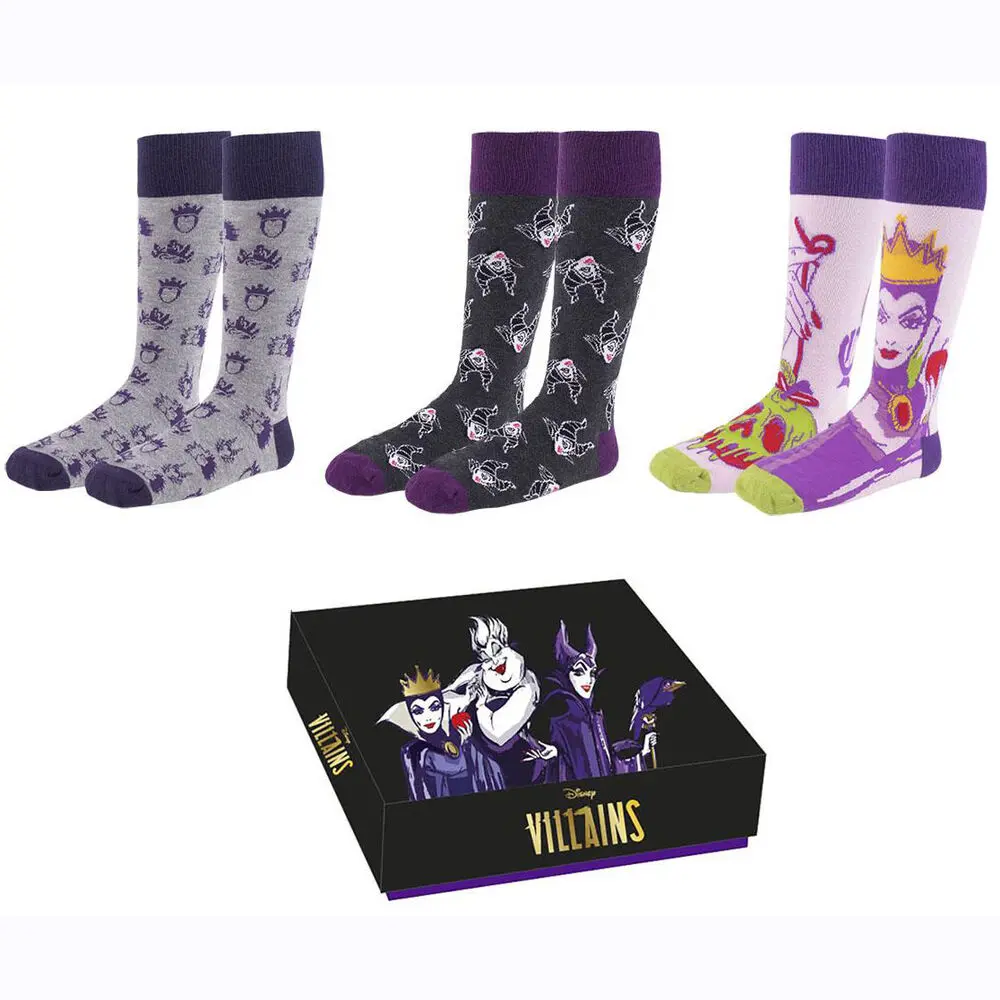 Disney Nogavice 3-Pack Villains 36-41 fotografija izdelka