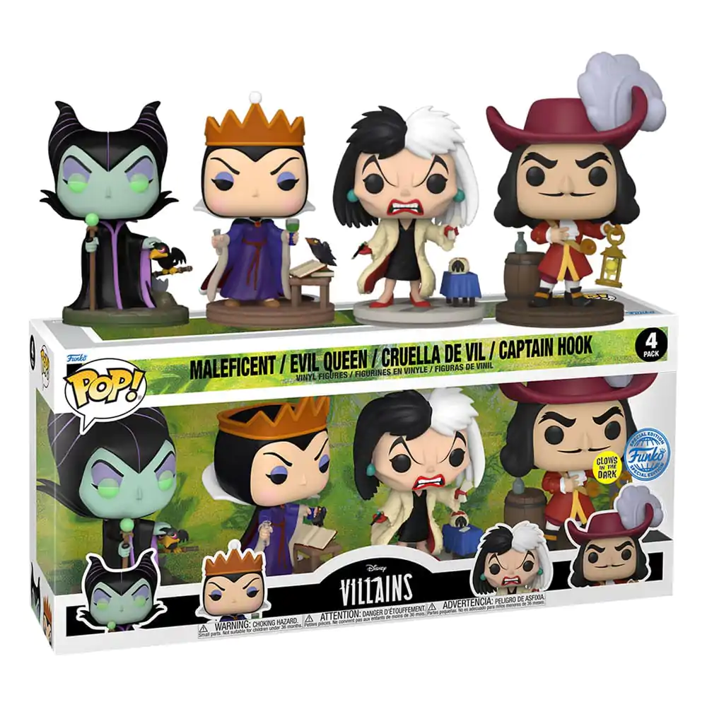 Disney Villains Funko POP! Movies Vinil Figura 4-Pack Villains (GW)(EMEA) 9 cm fotografija izdelka