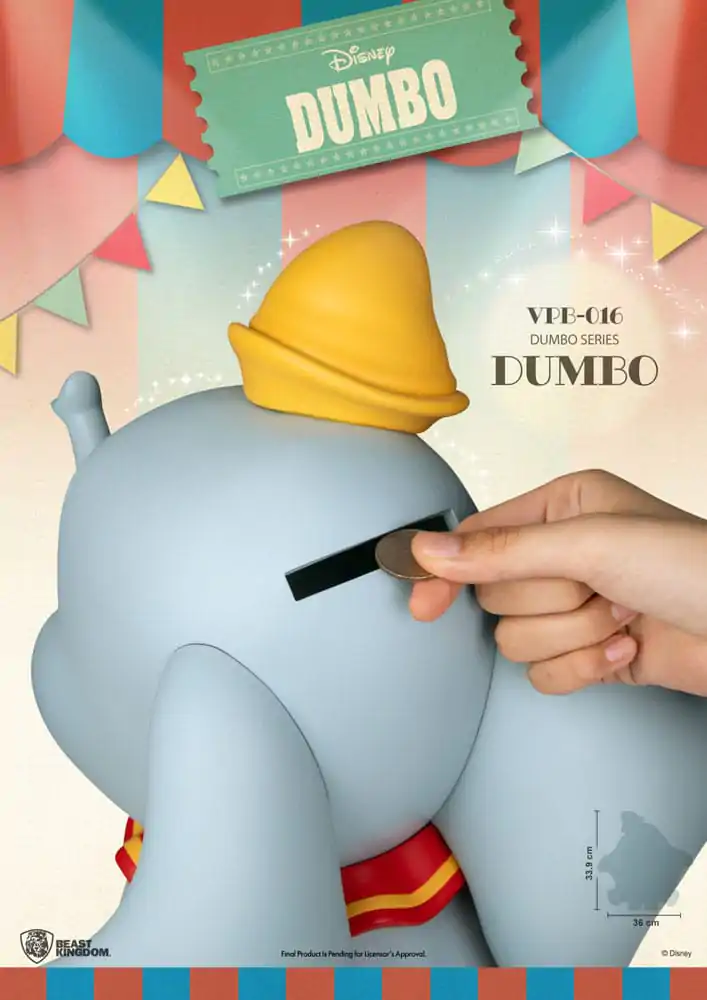 Disney Piggy Vinyl Bank funkcionalen Dumbo 34 cm fotografija izdelka