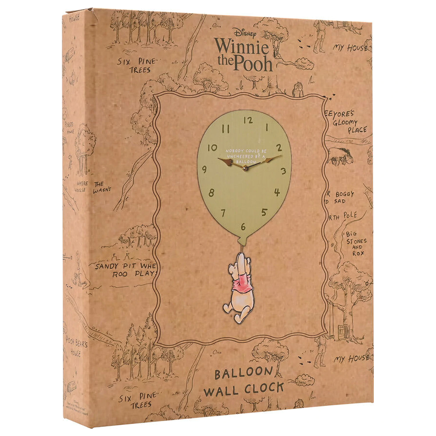 Disney Winnie The Pooh Balon stenska ura fotografija izdelka