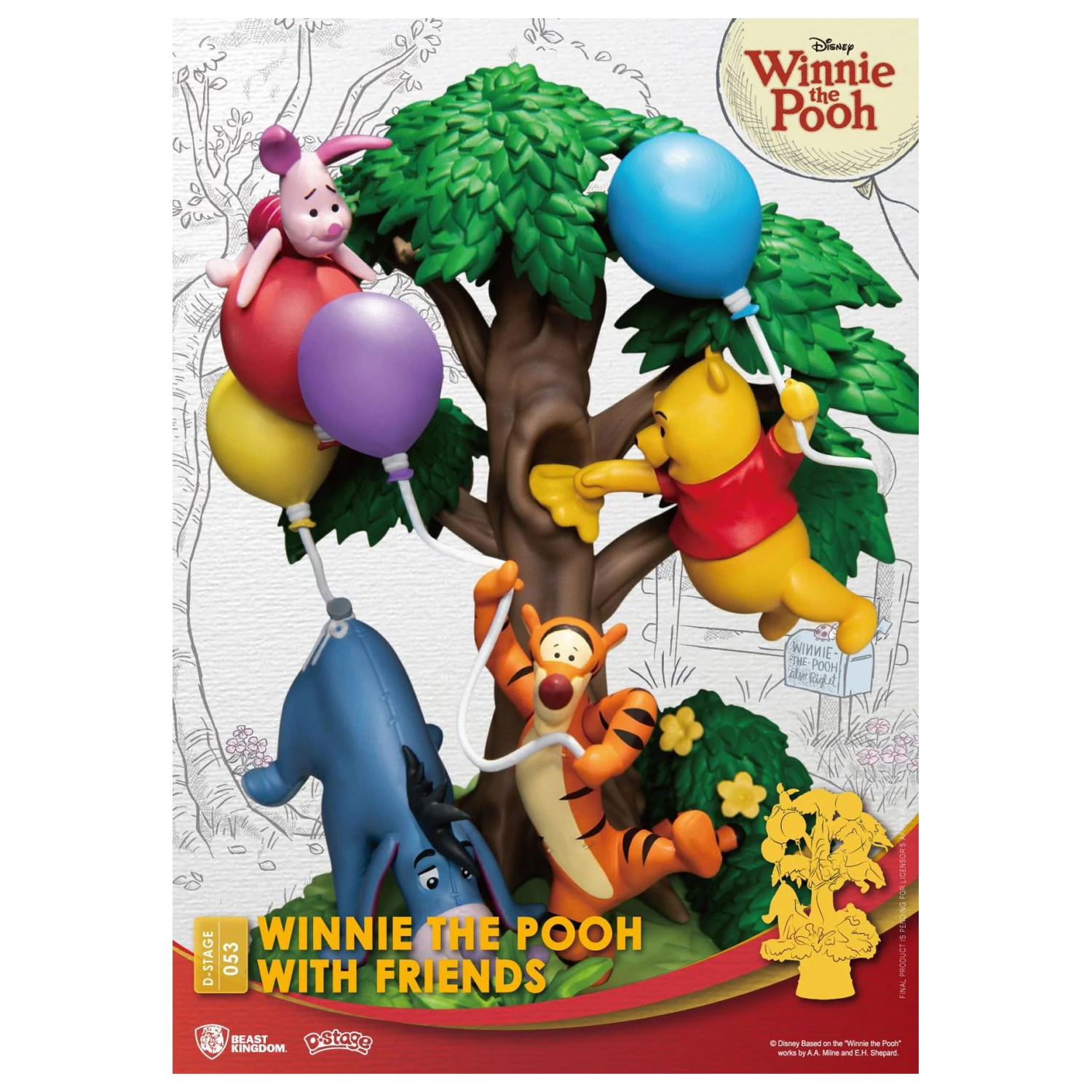 DISNEY Winnie with Friends Diorama D-Stage 15cm fotografija izdelka