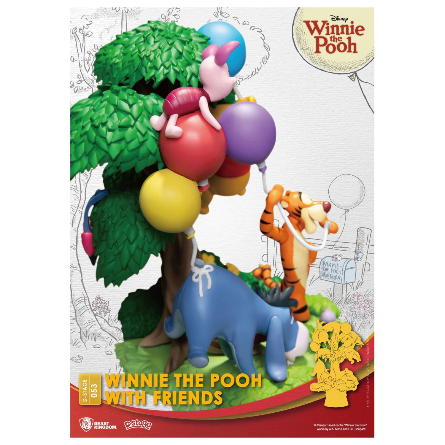 DISNEY Winnie with Friends Diorama D-Stage 15cm fotografija izdelka
