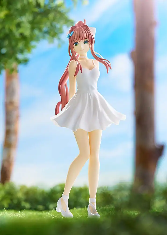 Doki Doki Literature Club! Pop Up Parade PVC Kip Monika: Bela Obleka Ver. 18 cm fotografija izdelka