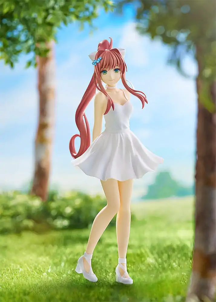 Doki Doki Literature Club! Pop Up Parade PVC Kip Monika: Bela Obleka Ver. 18 cm fotografija izdelka