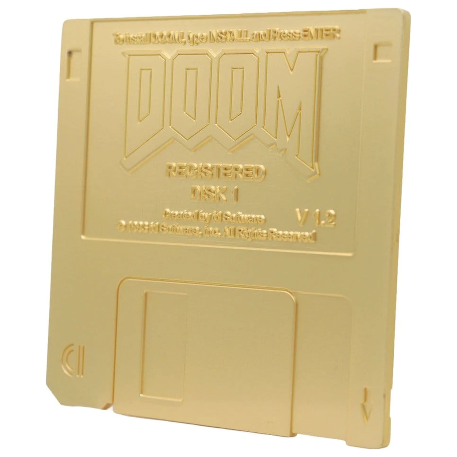 Doom Replika Floppy Disk Gold Plated Limited Edition fotografija izdelka