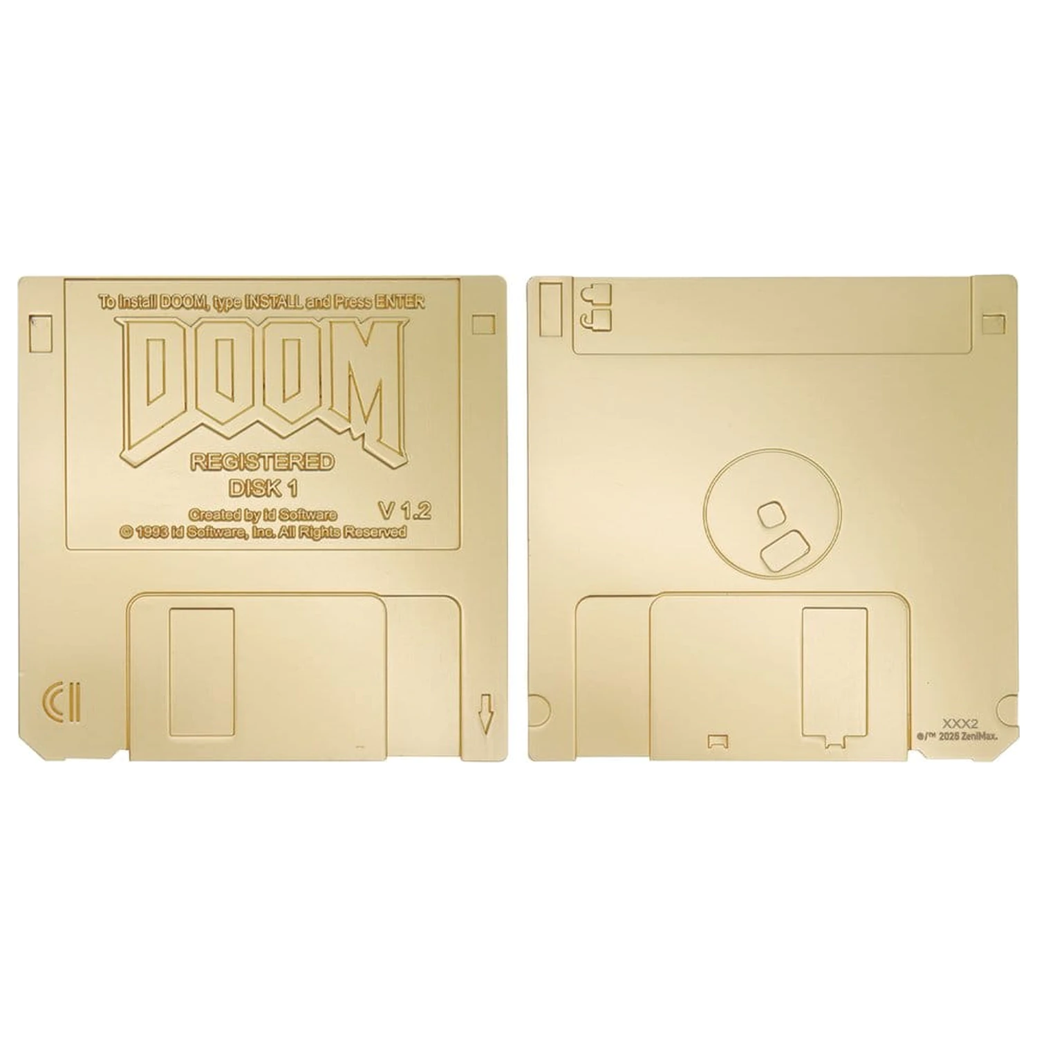Doom Replika Floppy Disk Gold Plated Limited Edition fotografija izdelka