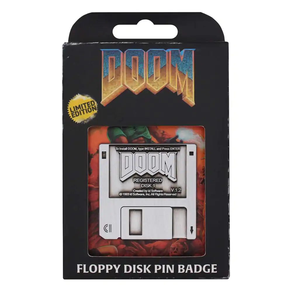 Doom Značka Pin Floppy Disk Limited Edition fotografija izdelka