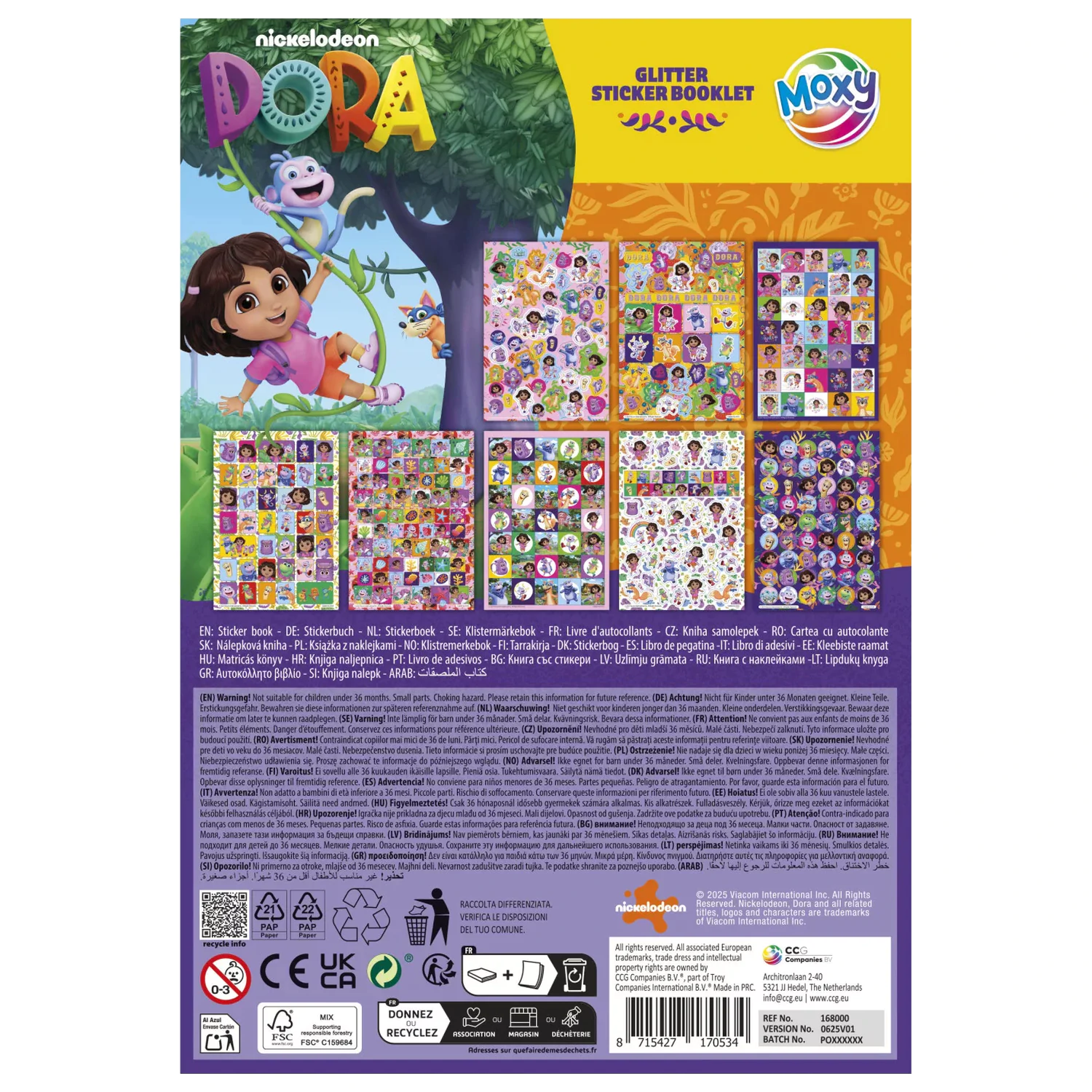 Dora the Explorer Sweet komplet nalepk 8 listov fotografija izdelka